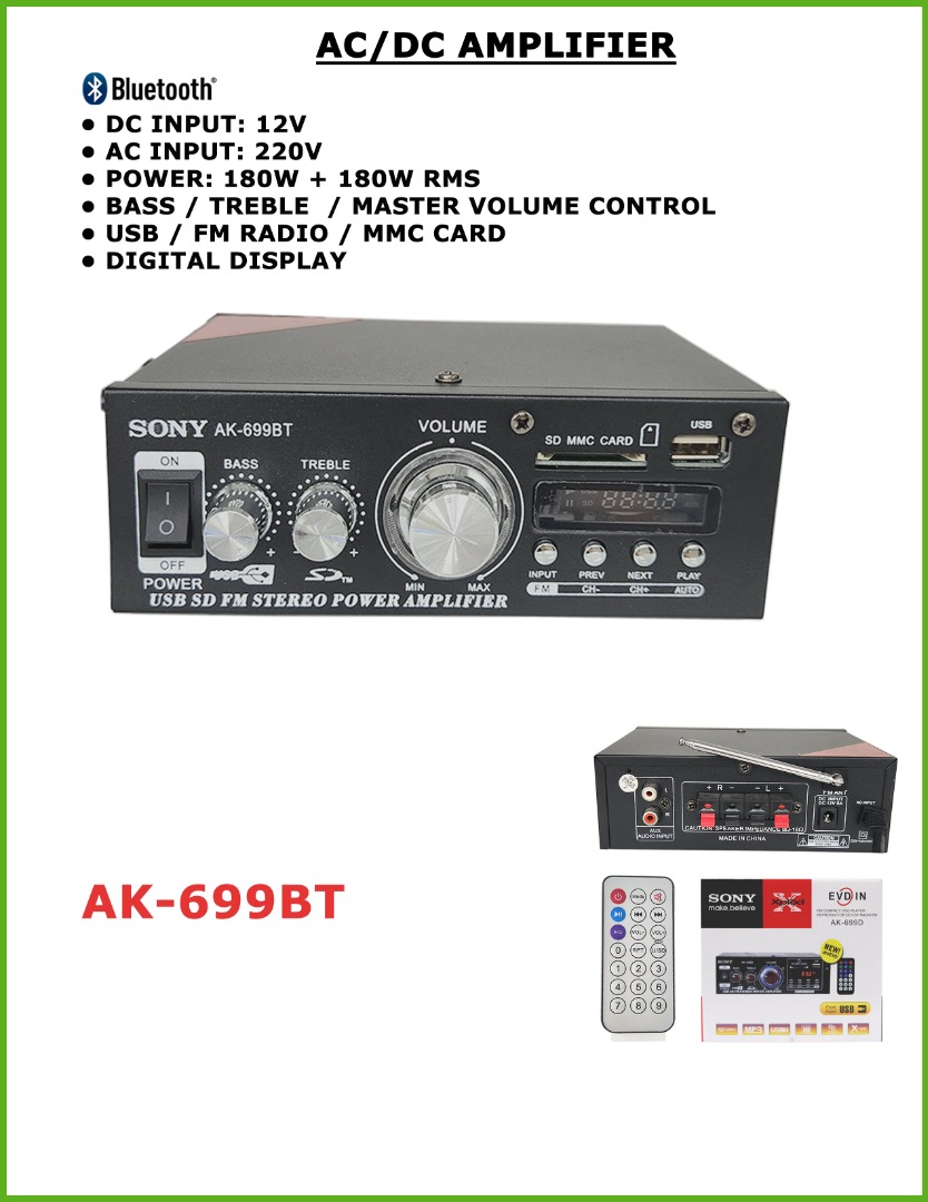 AC/DC AMPLIFIER, Audio, Soundbars, Speakers & Amplifiers on Carousell