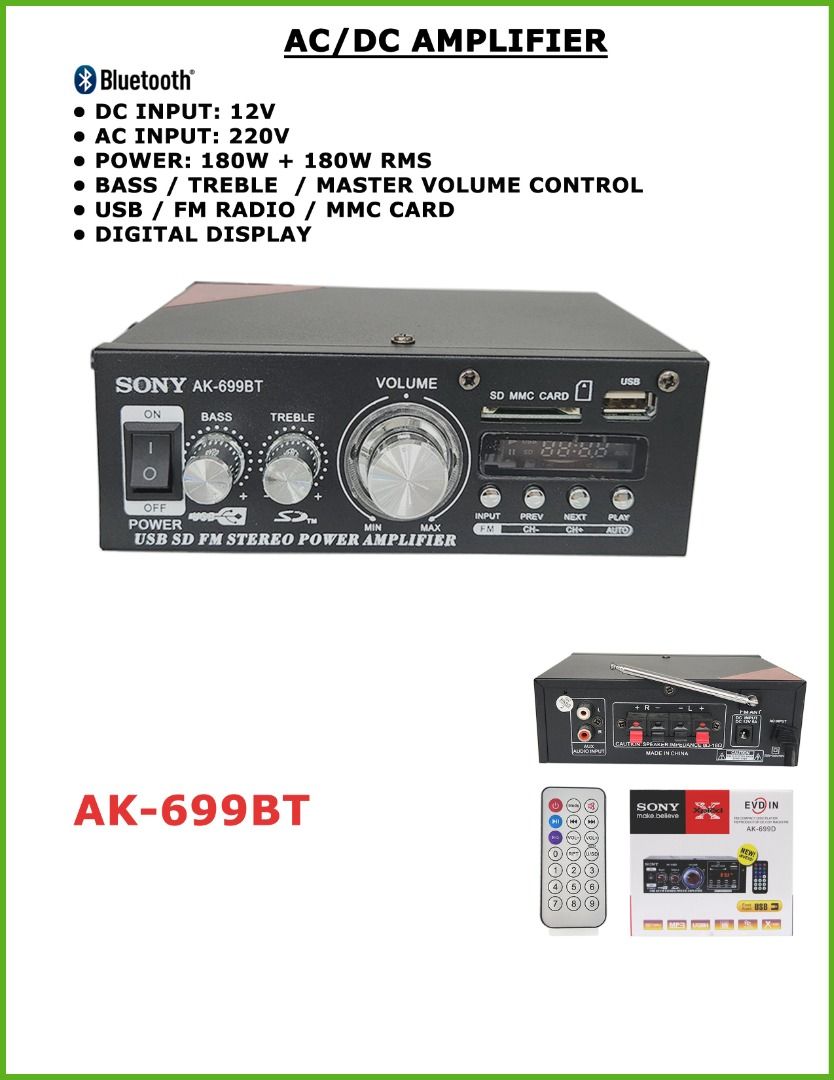 AC/DC AMPLIFIER, Audio, Soundbars, Speakers & Amplifiers on Carousell