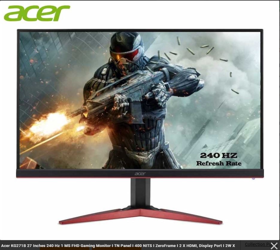 Acer KG271B 27" FHD 240Hz 1ms response Gaming monitor, Computers & Tech ...
