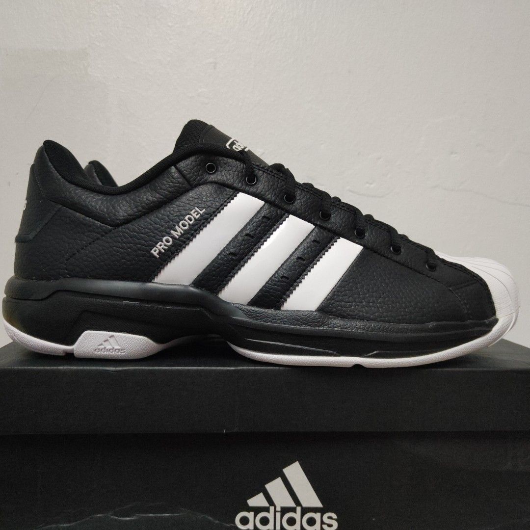 Adidas pro model black hot sale white