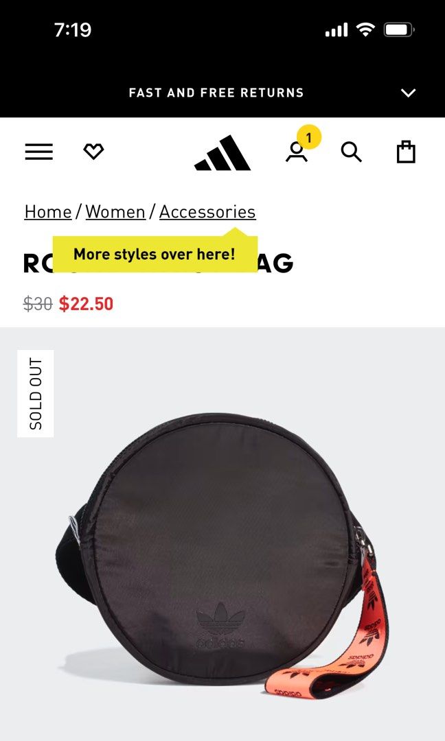 Adidas round waist bag