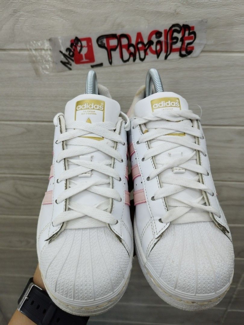 Adidas superstar light pink and gold shop