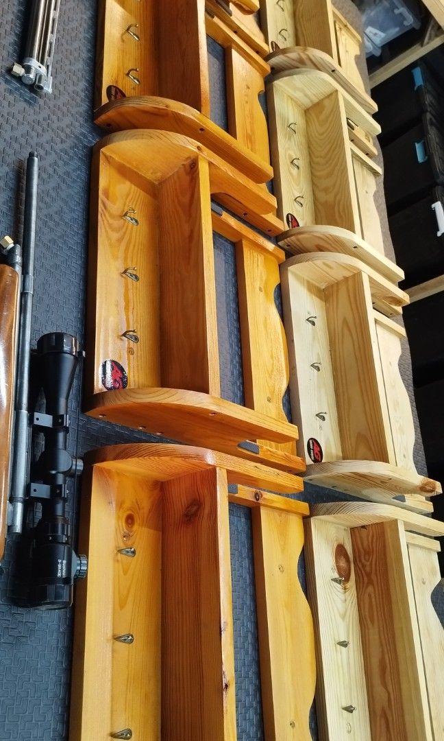 AG Classic Wooden Rifle Rack, Furniture & Home Living, Furniture ...