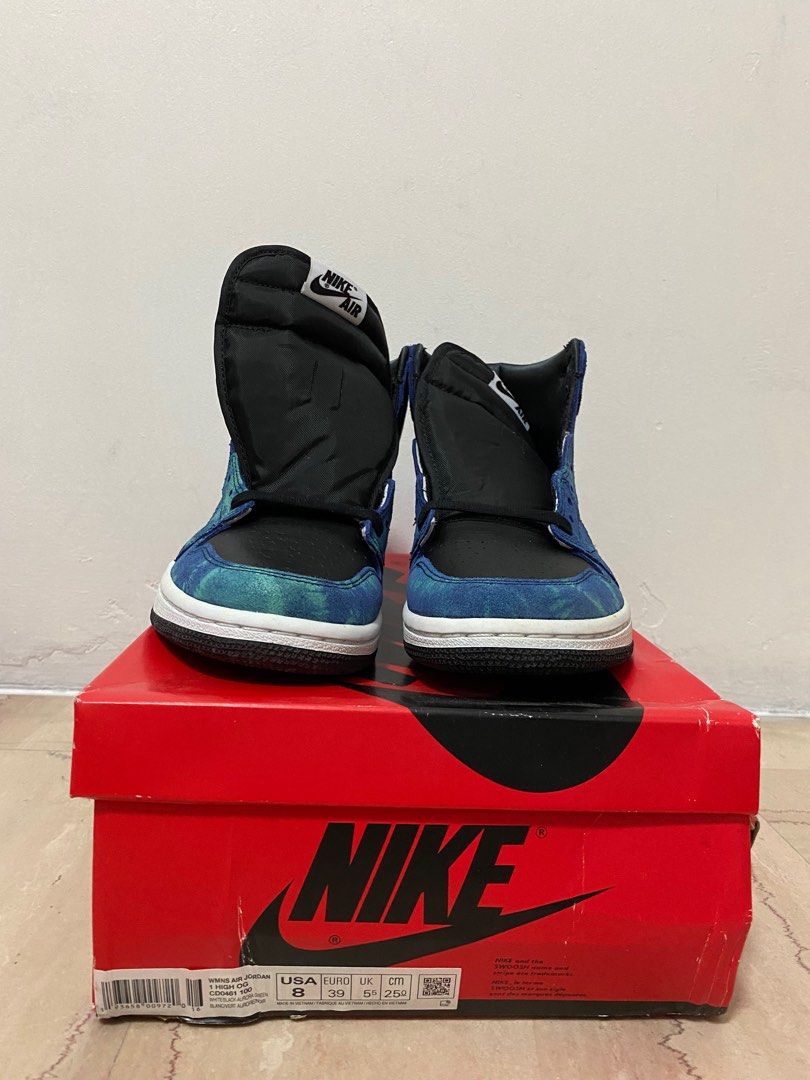 Air Jordan 1 High Tie Dye, Women's Fashion, Footwear, Sneakers on Carousell