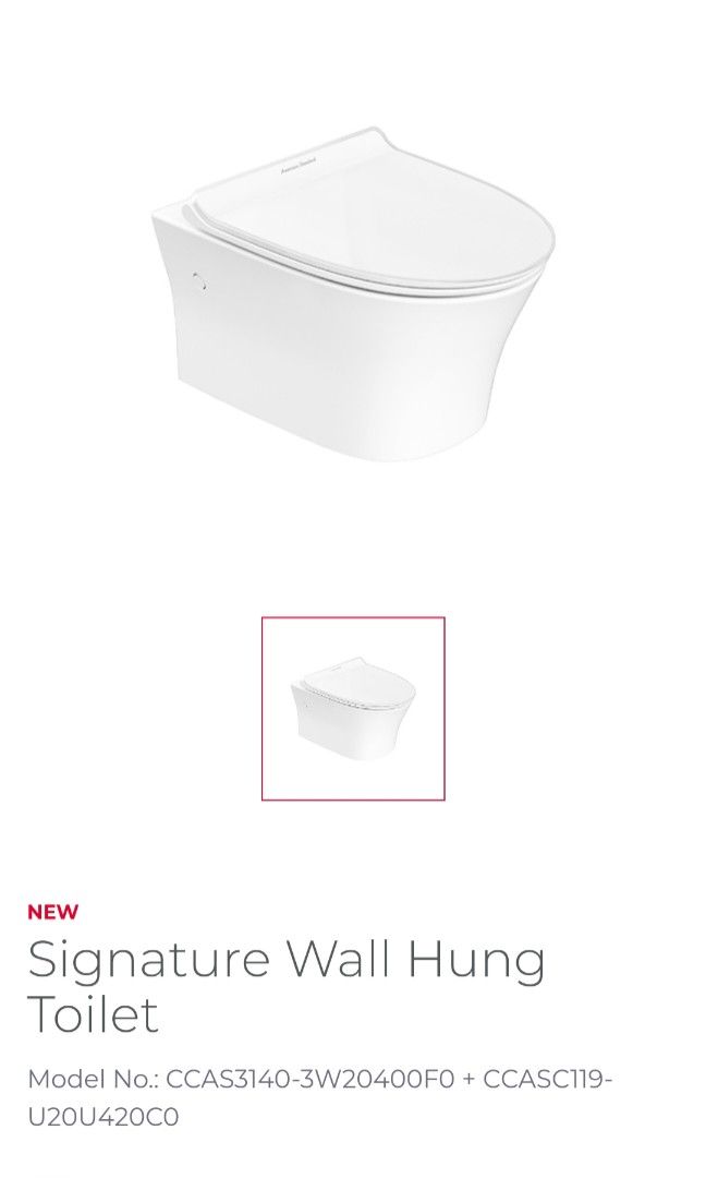 American Standard Toilet Seat Cover, Furniture & Home Living, Bathroom