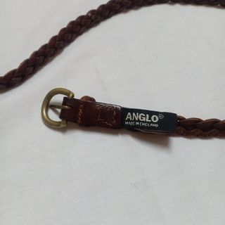 Anglo Women Handmade Braided Cowhide Leather Mesh Belt. Made in England. 104.5cm