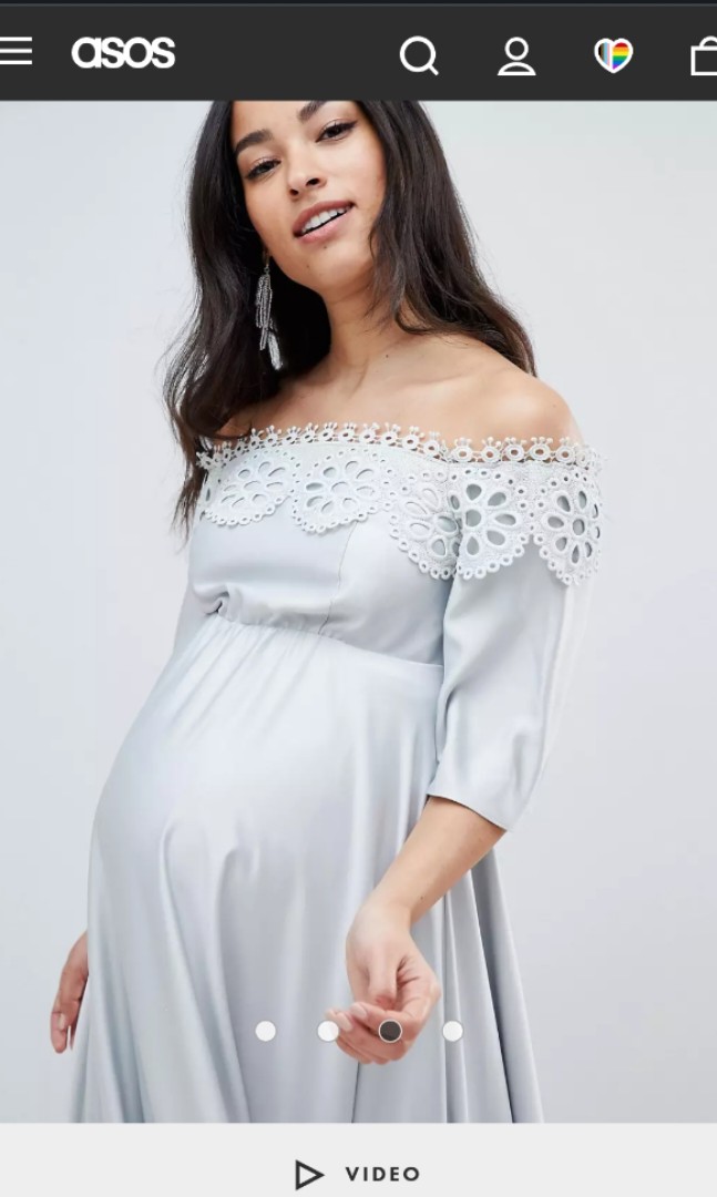ASOS DESIGN Maternity Nursing double layer maxi dress