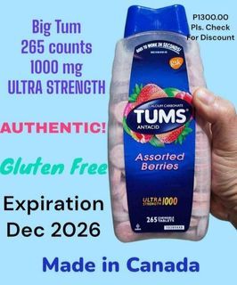 Authentic 100% Big Tums for Acid Reflux