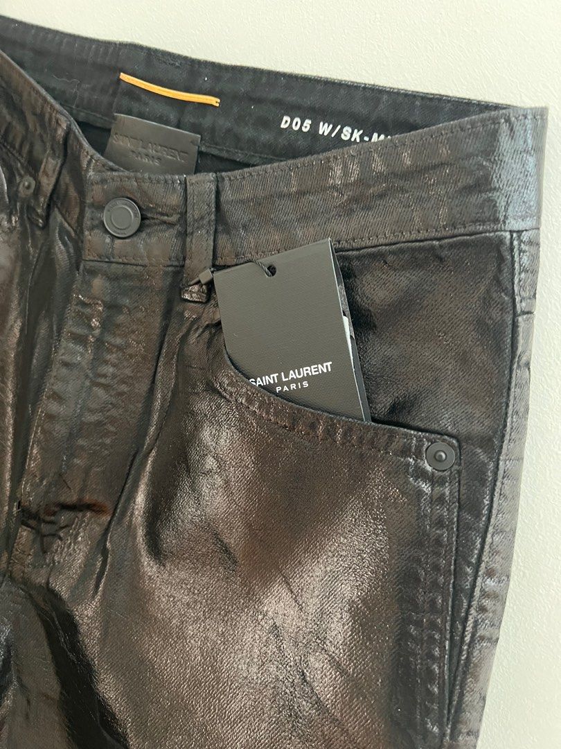 Ysl discount leather jeans
