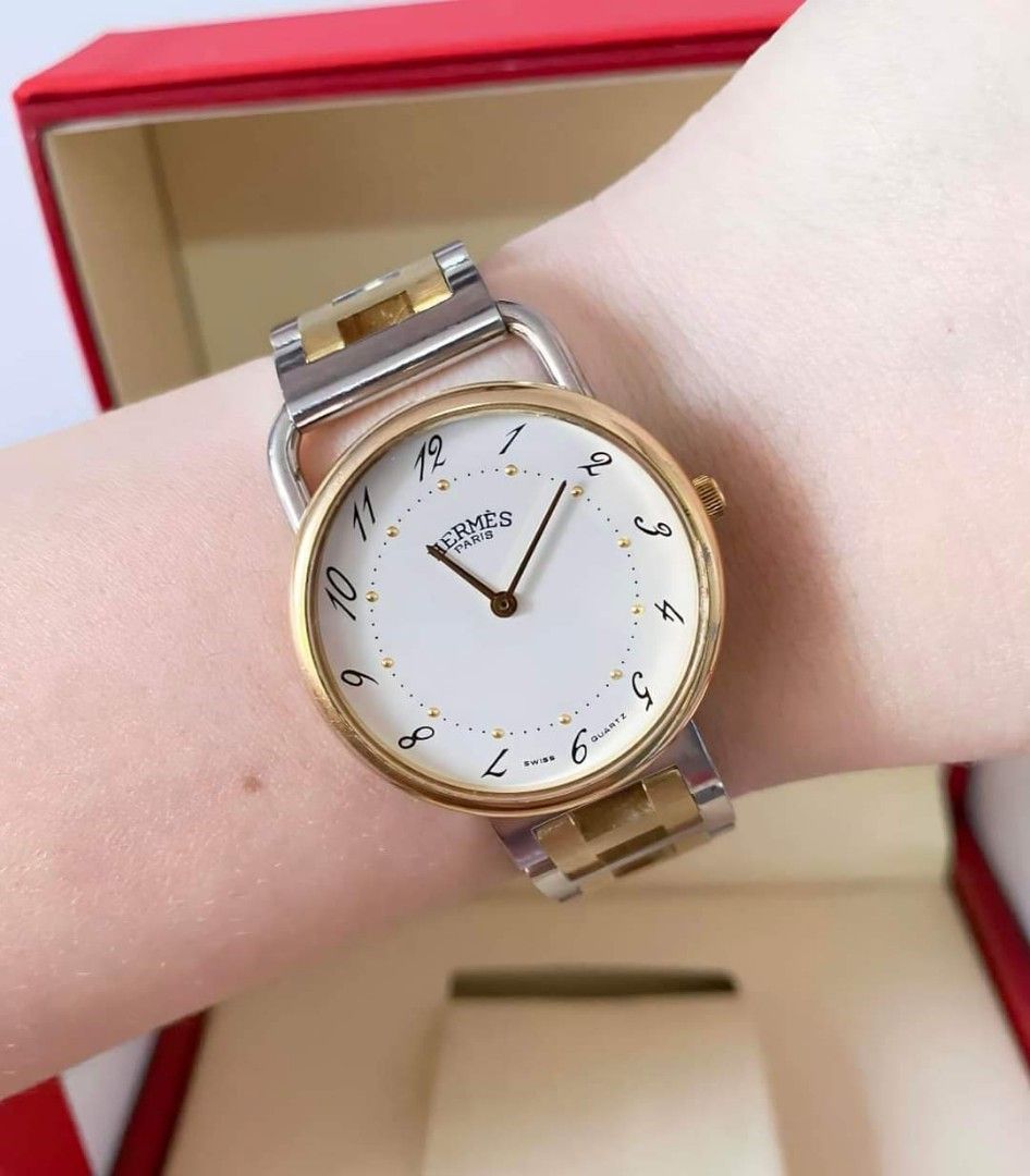 Hermes two deals tone watch