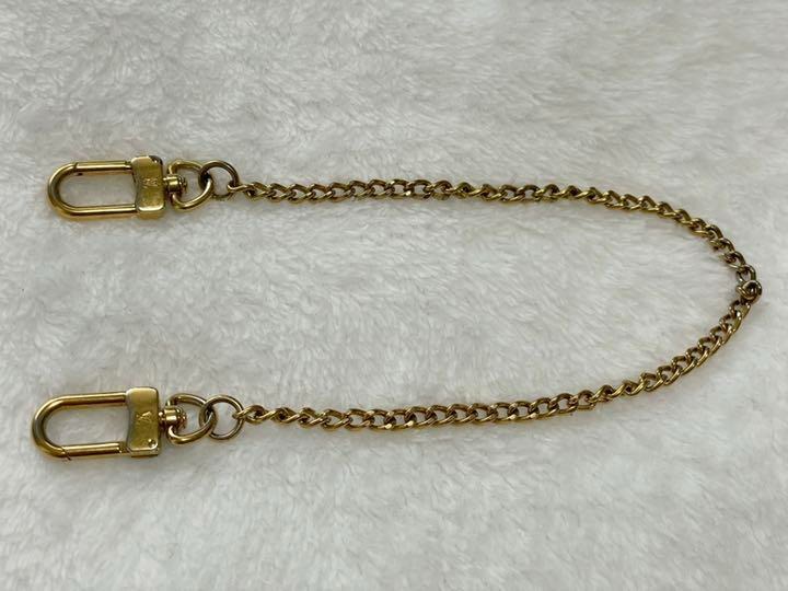 Authentic Louis Vuitton Wallet Chain Strap Charm Gold LV Vintage