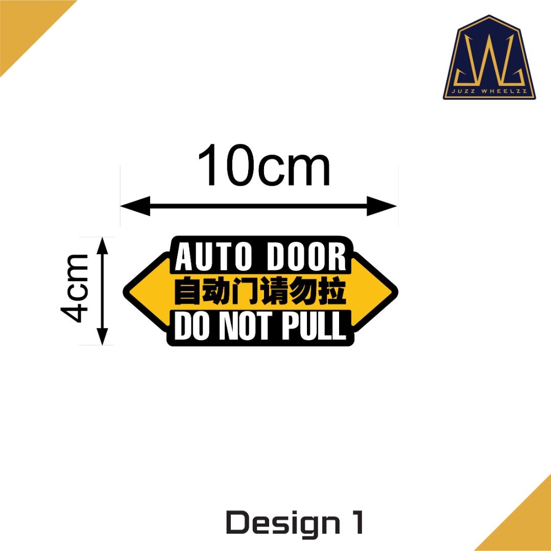 Auto Door Do Not Pull Decal for Private Hire Car / Driver, Car ...