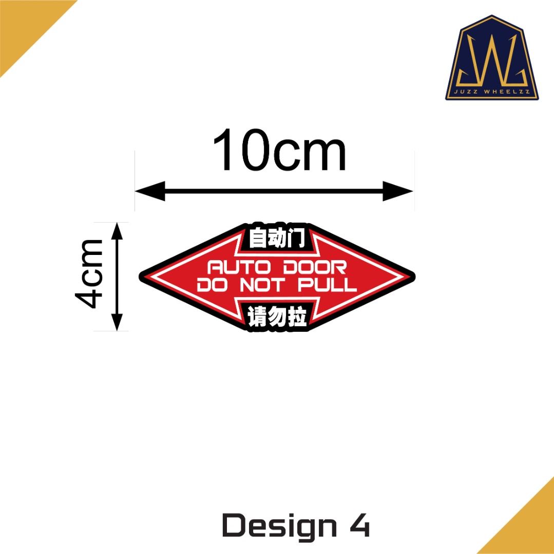 Auto Door Do Not Pull Decal for Private Hire Car / Driver, Car