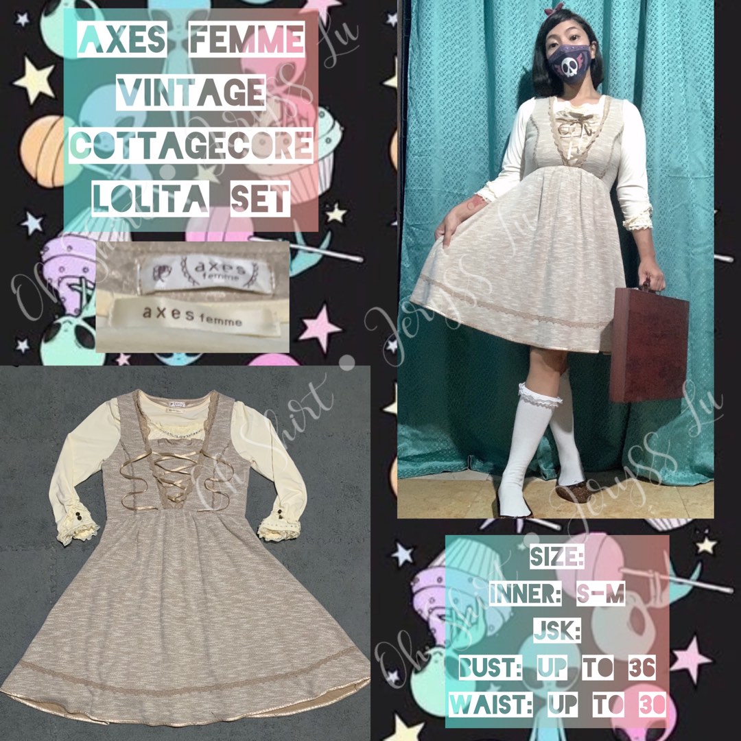 Axes Femme Vintage Cottagecore Lolita Set on Carousell