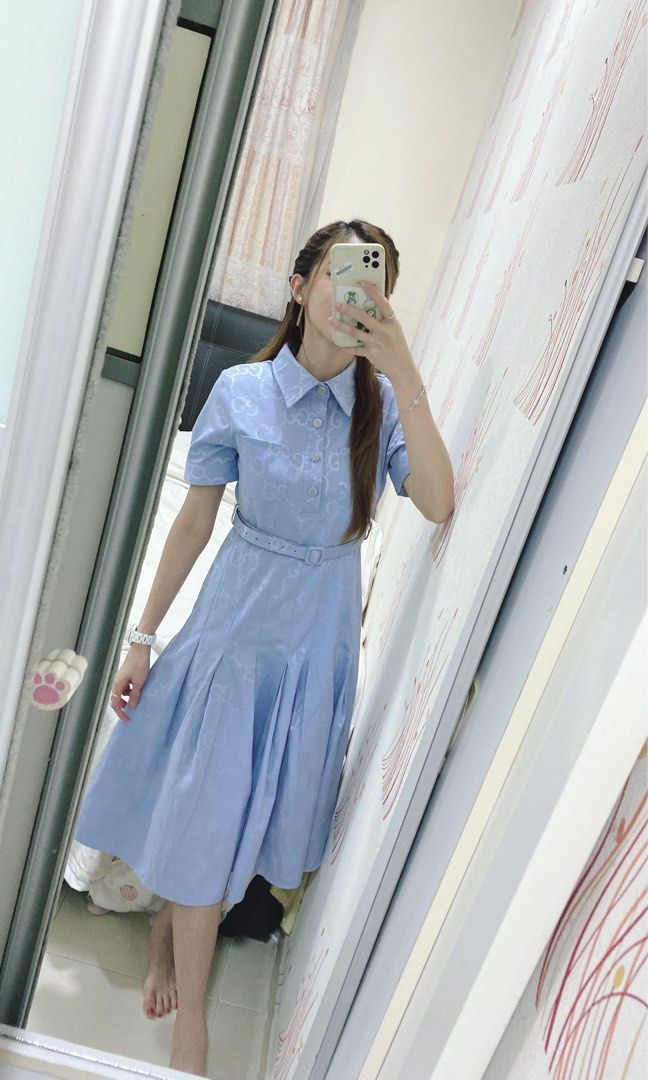 Baby blue shop designer dress