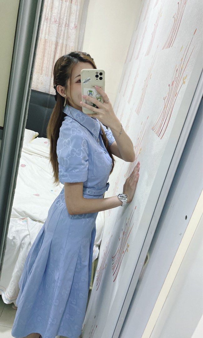 Baby blue sales designer dress