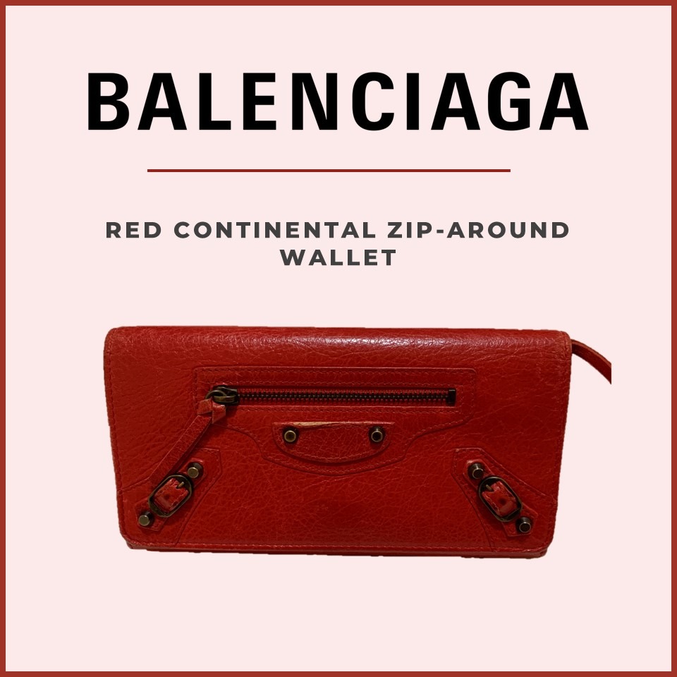 Red online balenciaga wallet