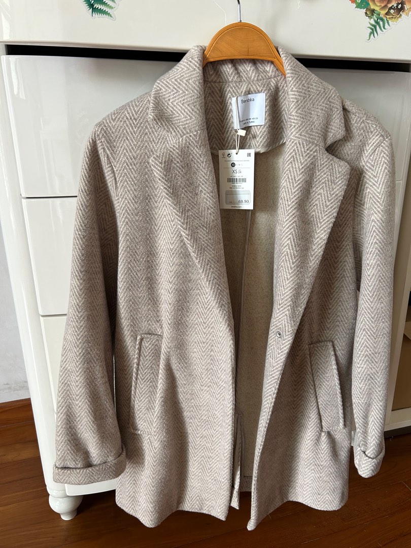 Bershka outlet houndstooth coat