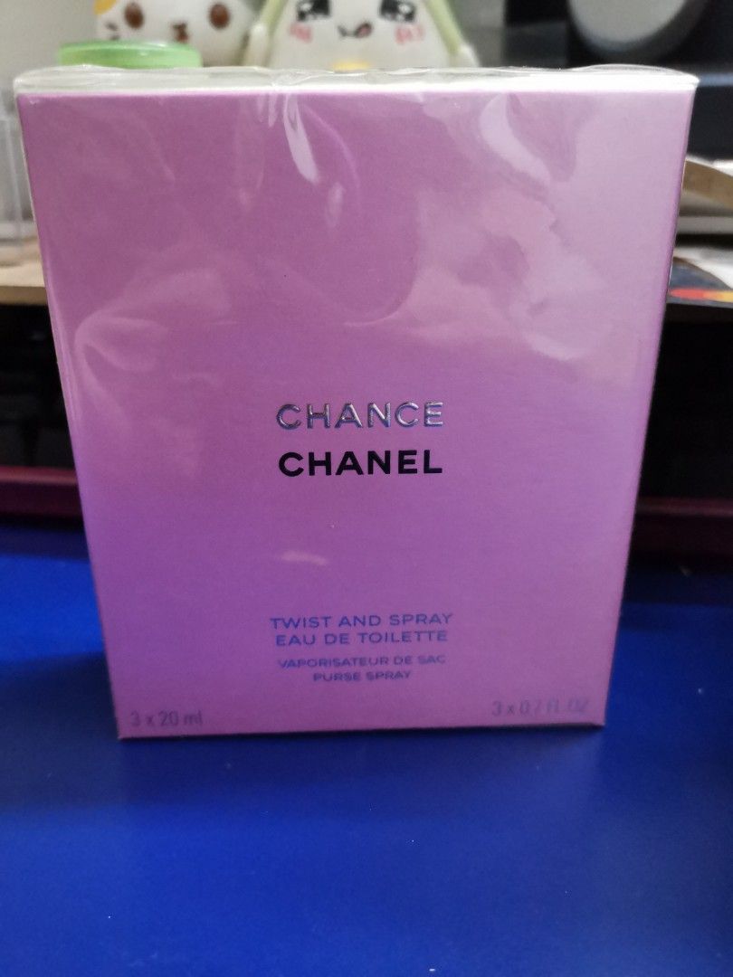 Brand New Chanel Chance Eau de Toilette Twist and Spray 3 x 20 ml