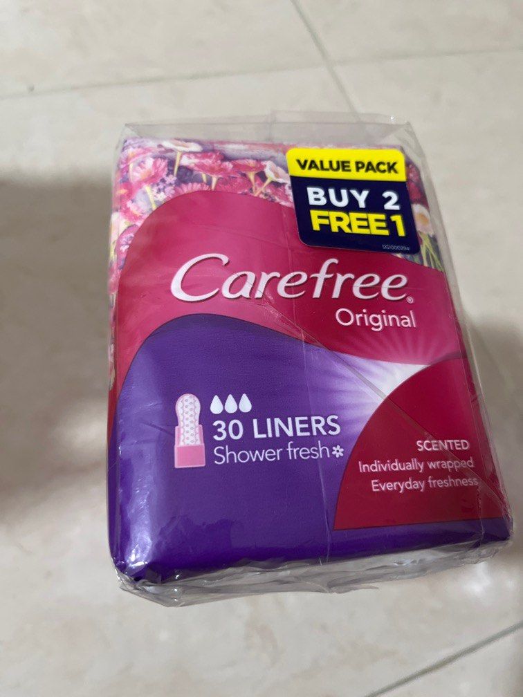 Carefree Original Scented Panty Liner Shower Fresh 30 Individually Wrapped