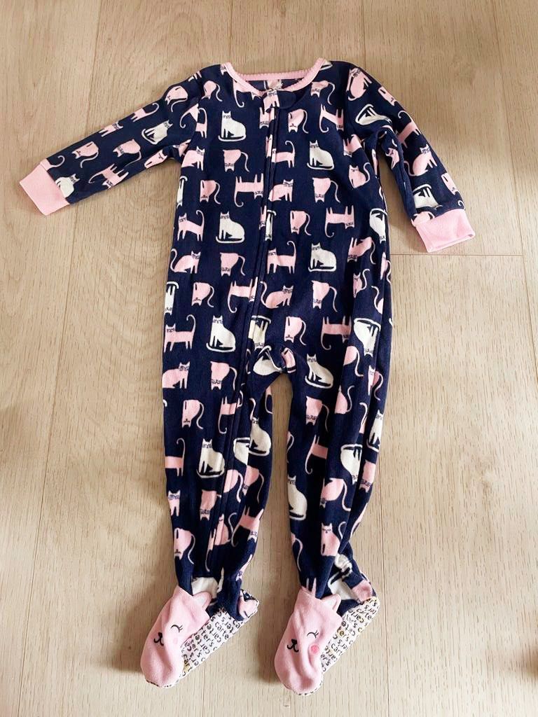 Girls fleece sleepsuit cheap