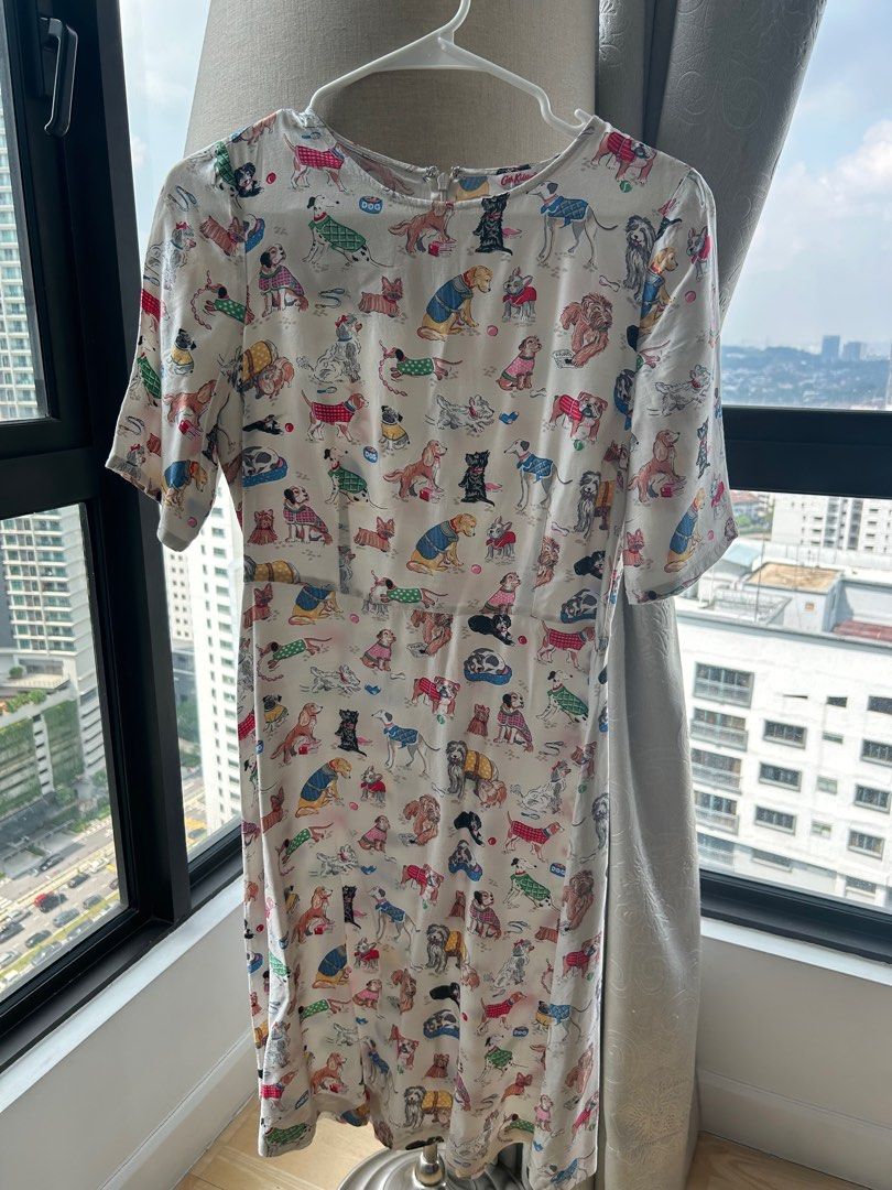 Cath Kidston cute dogs pattern dress size 10