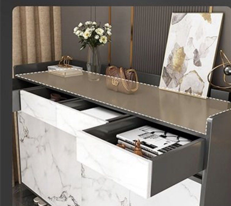 Shoe Rack Marbel CAYENNE Modern Marble Shoe Cabinet, Furniture & Home Living, Furniture ...