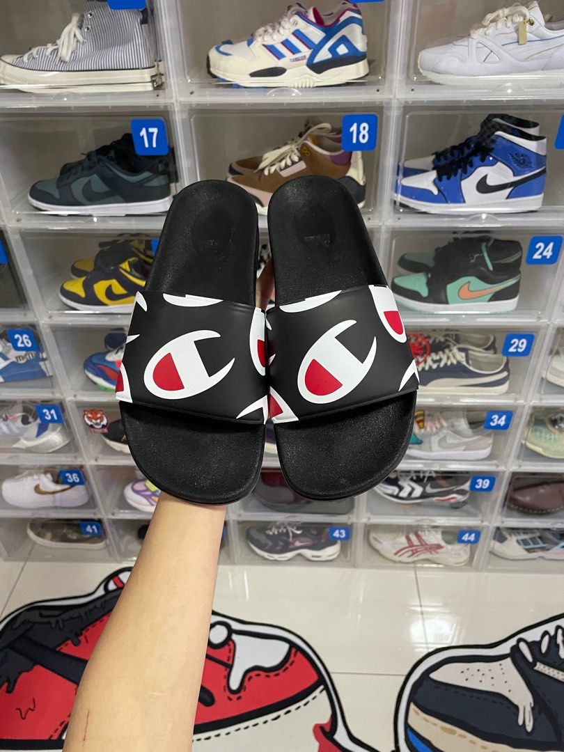 Champion slides on sale in store