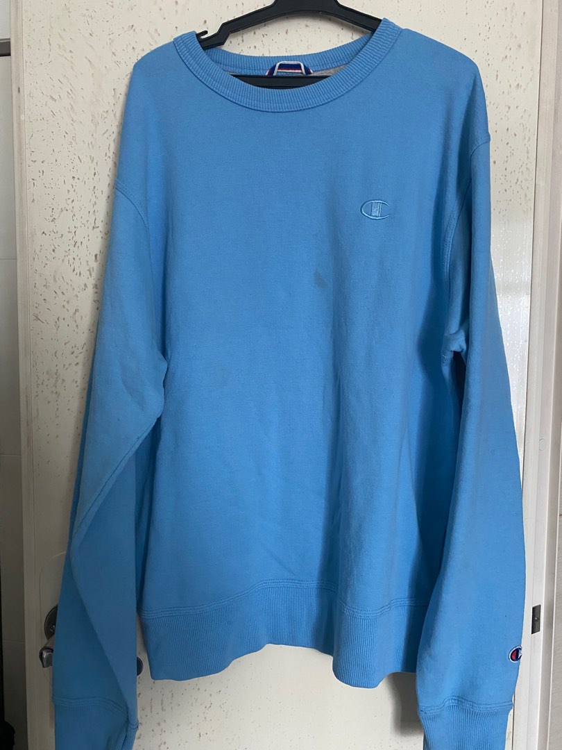 Swiss blue champion outlet sweatshirt