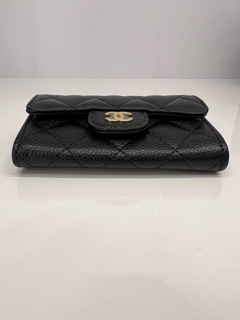 Chanel Classic Card Holder Caviar Black GHW, Luxury, Bags