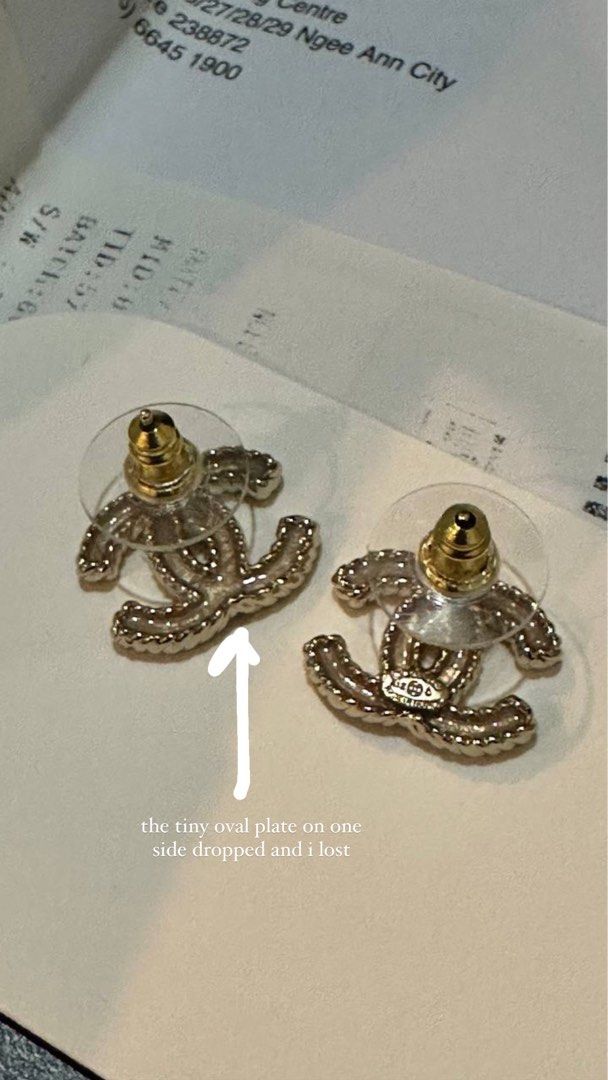 Tiny chanel hotsell earrings