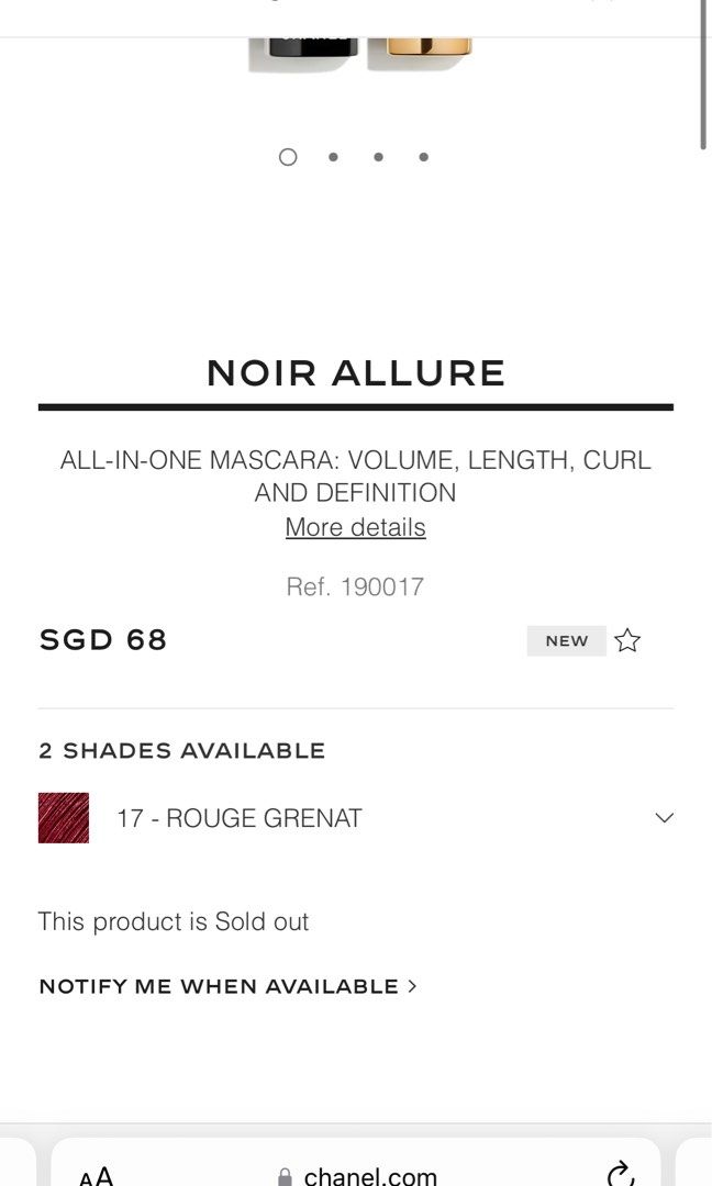 NOIR ALLURE All-in-one mascara: volume, length, curl and definition 17 -  Rouge grenat