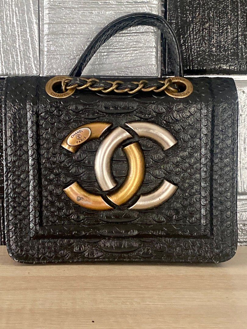 Chanel Python Flap Bag, Luxury, Bags & Wallets on Carousell