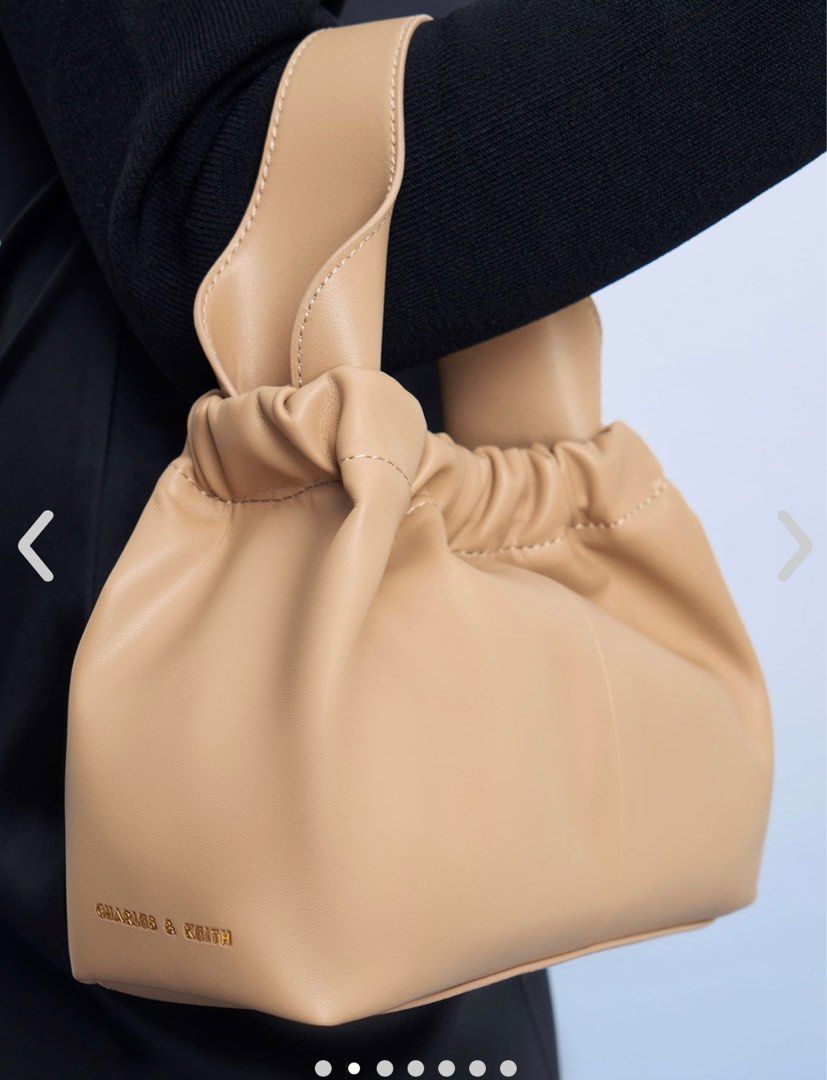 Charles and Keith ruched slouchy bag