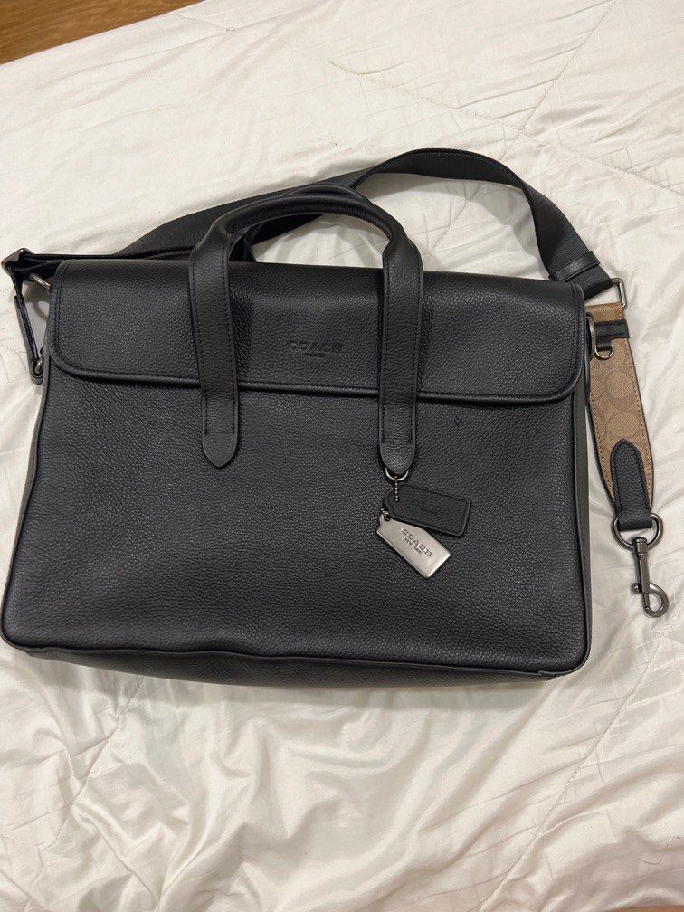 COACH Laptop Bag (Black) | Designer laptop bag, Black leather laptop bag, Laptop  bag for women