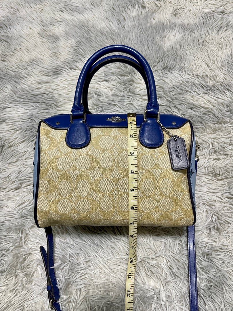 Coach, Bags, Coach Mini Bennett Satchel With Cross Stitch Floral Print  Silverwhite Multi