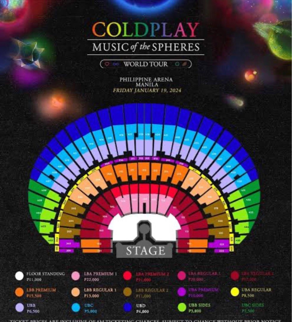 Coldplay Day 2 LBB PREMIUM, Tickets & Vouchers, Event Tickets on Carousell
