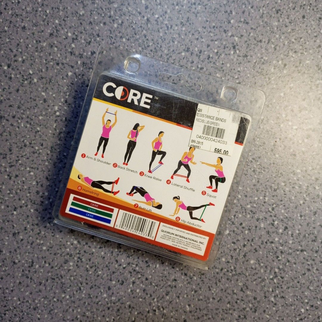 Core Exercise Resistance Band Set, Sports Equipment, Exercise & Fitness