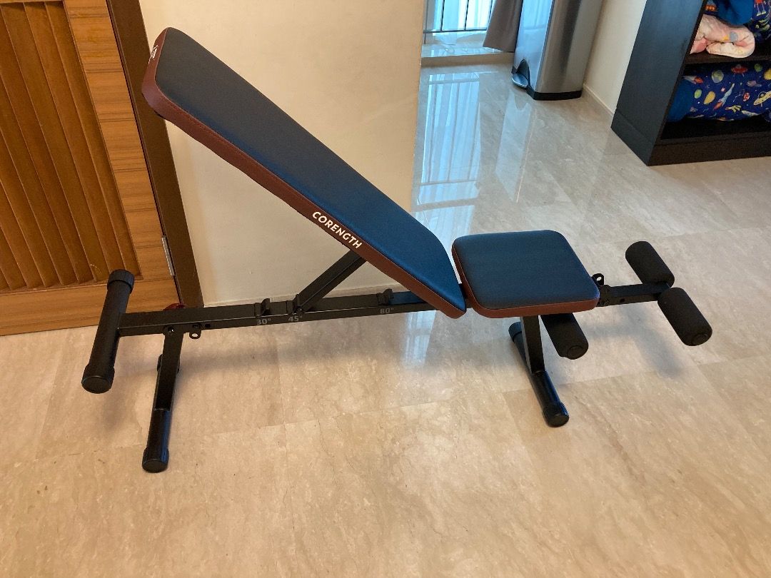 Corength Folding Incline Decline Abs Weight Training Bench 500, Sports Equipment, Exercise