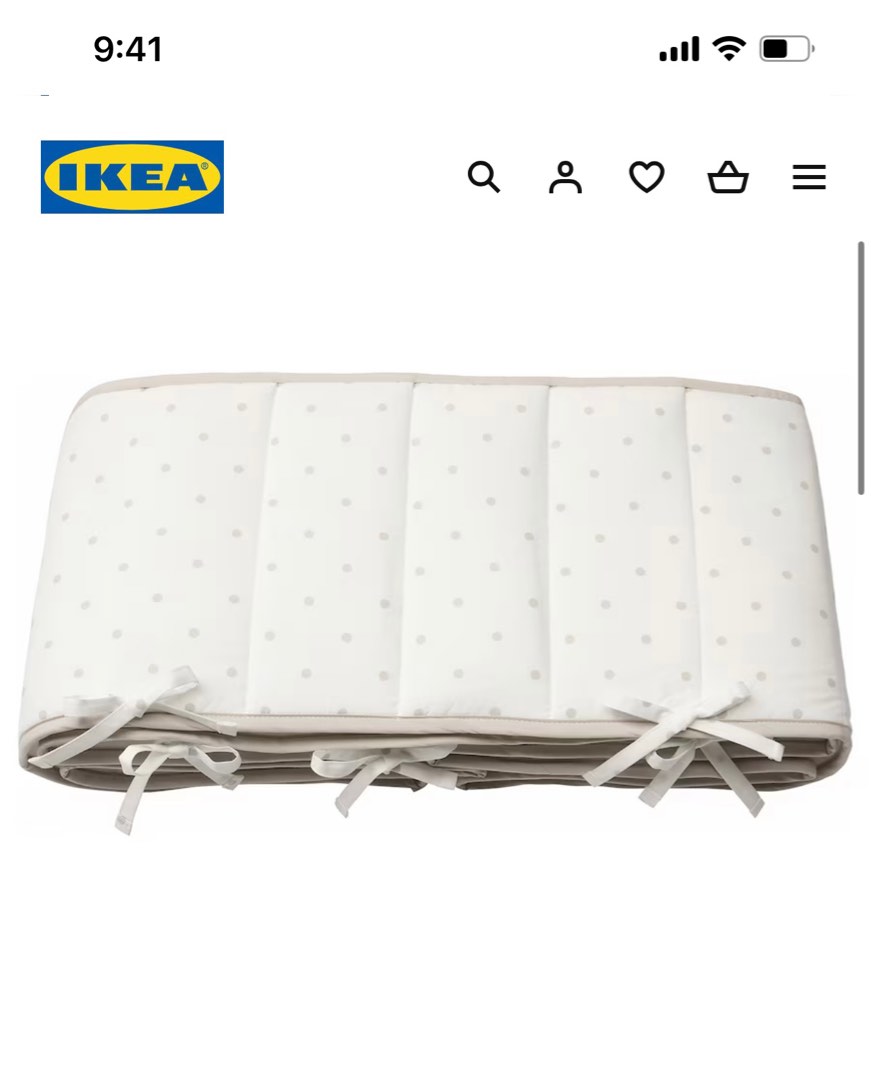 Baby cot shop bumper ikea