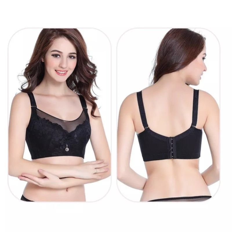 Size From 34/75 To 48/110 Large Size Showing Smaller B/C/D/E/F Fixed Cup  Push Up Gather Sexy Lace Bra Underwear