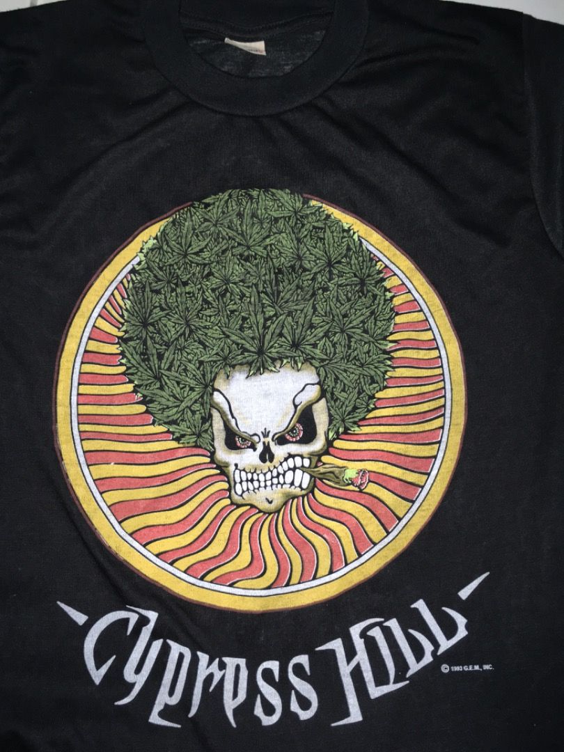 CYPRESS HILL Ganja Skull Weed Chronic Classic T Shirt Old School ...