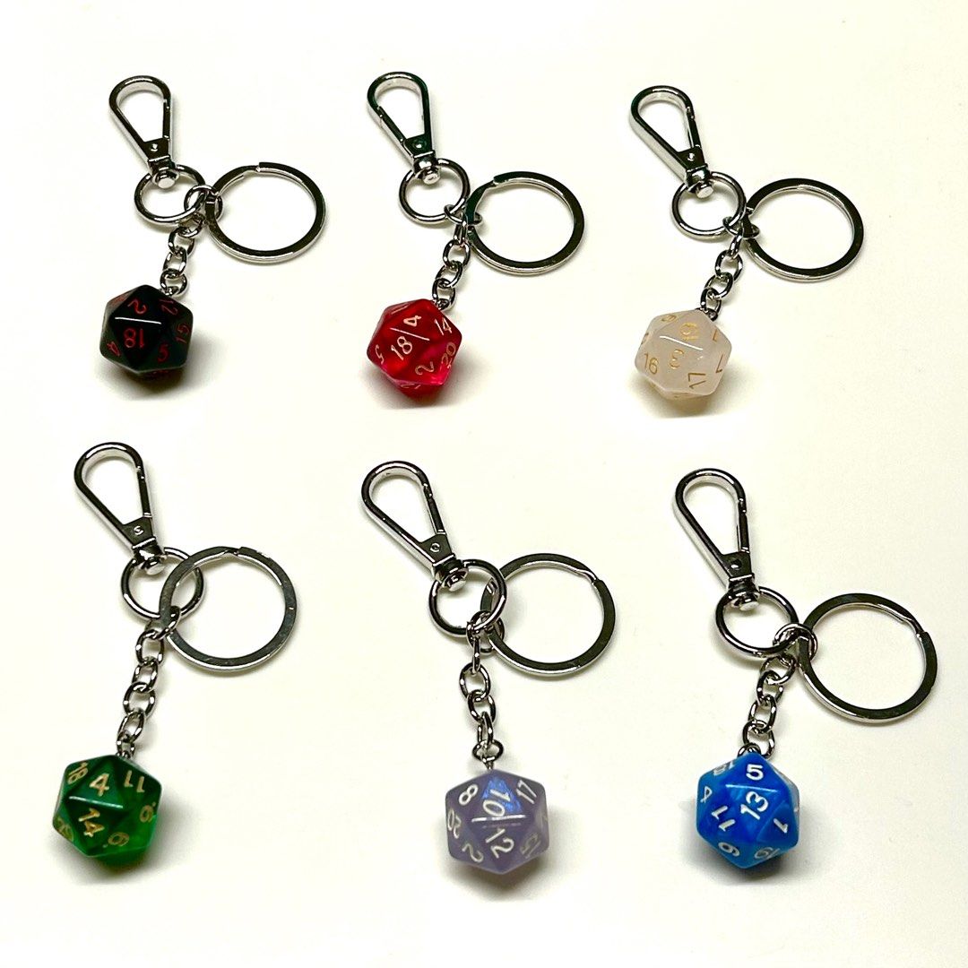 D20 Key Chain Hobbies Toys Toys Games on Carousell
