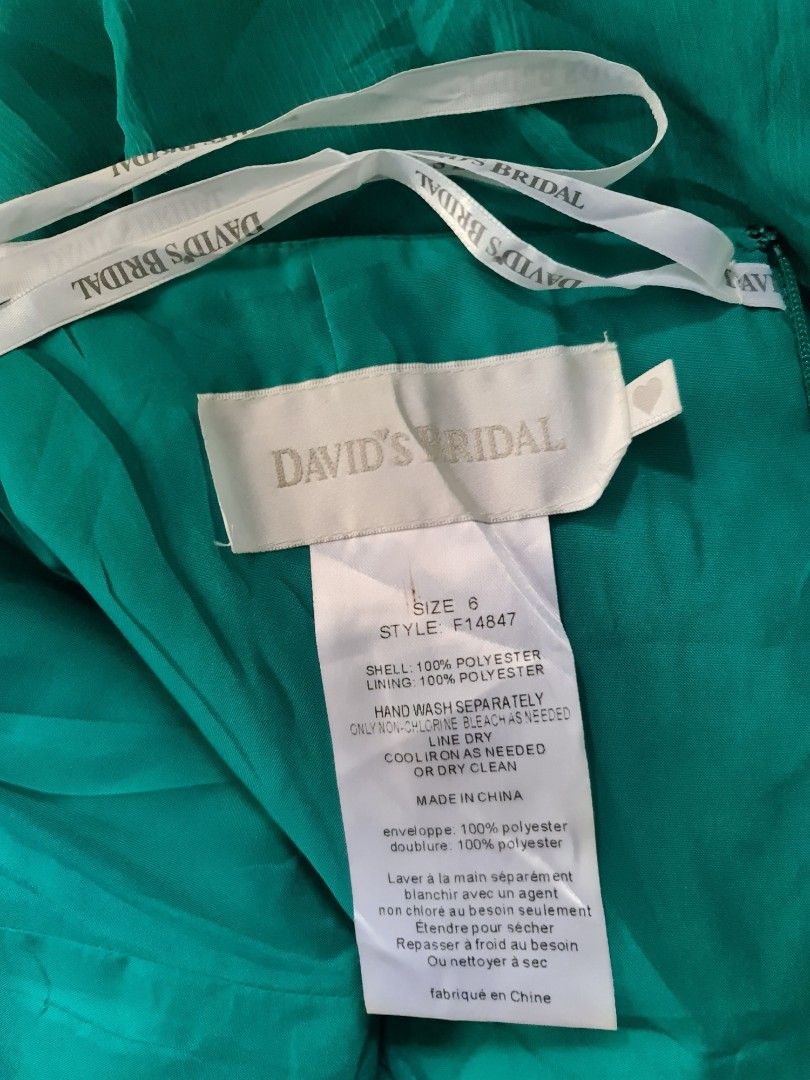 David's bridal green store dress