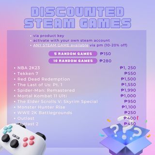 DISCOUNTED STEAM GAMES (40-60% OFF!)
