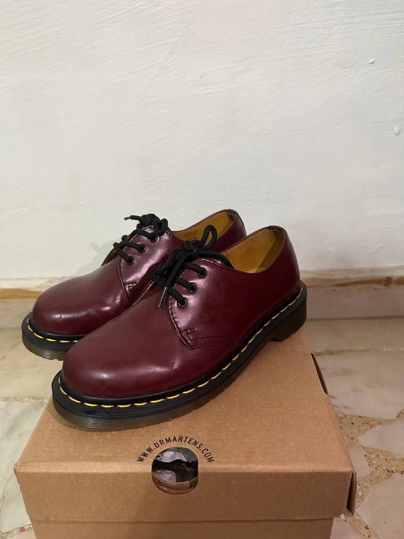 Dr. Martens 1461 Cherry Red Rouge Women s Fashion Footwear
