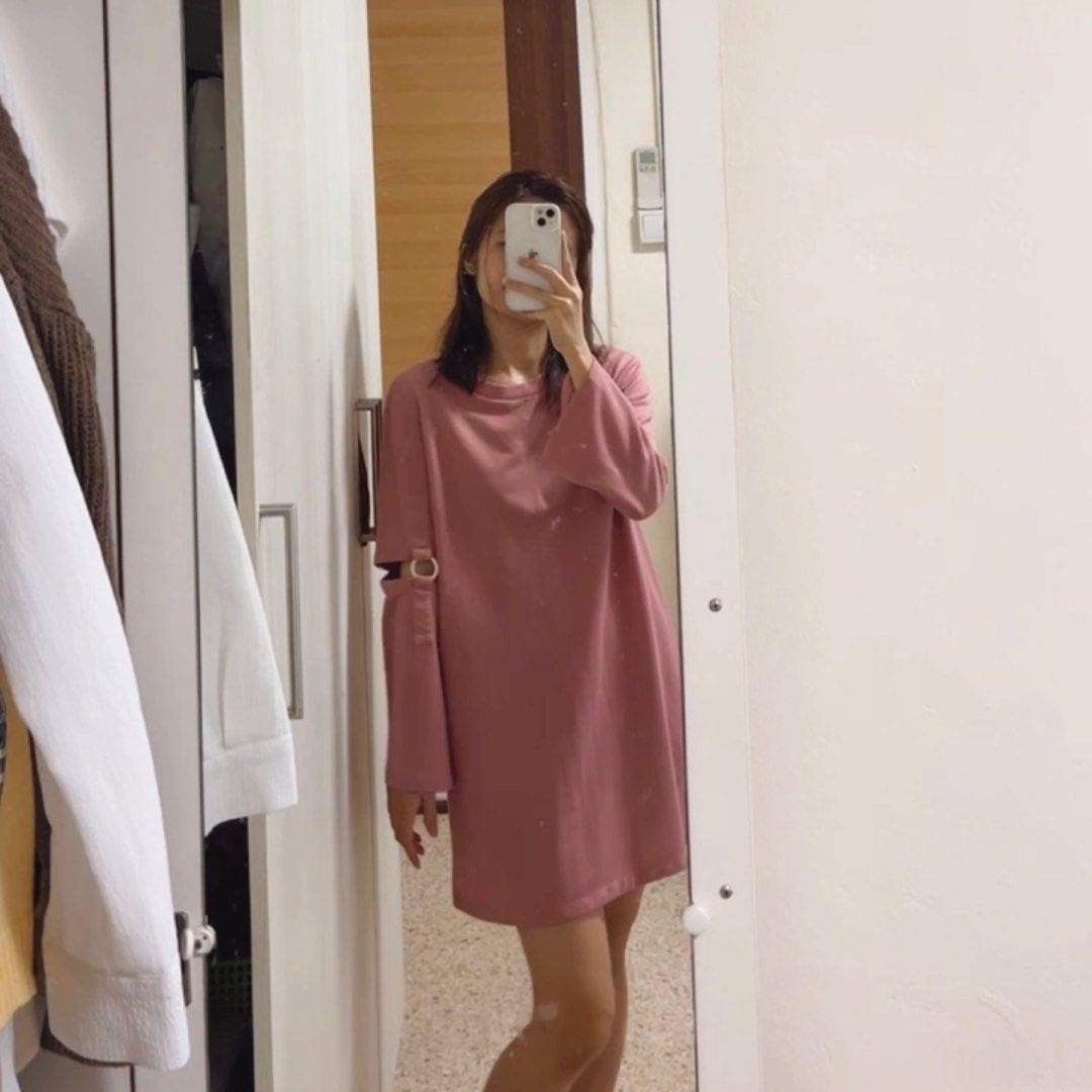 Dusty pink sales shift dress