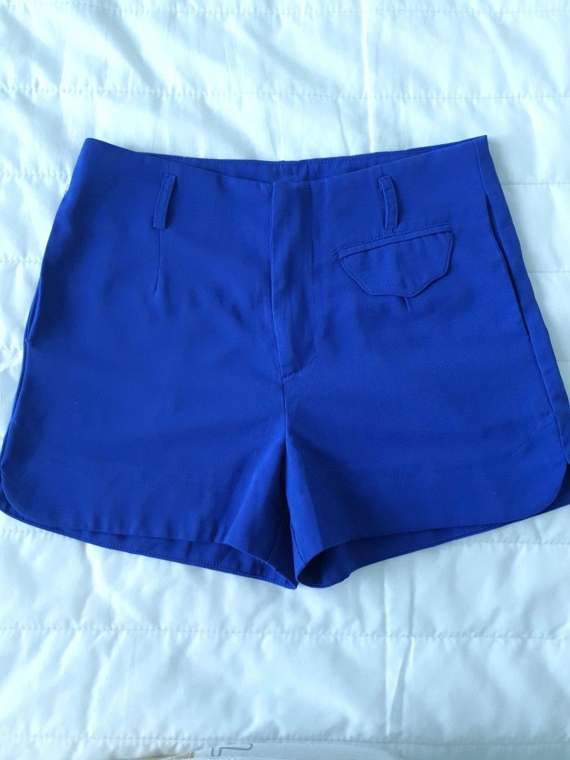 Electric Blue Shorts, Women's Fashion, Bottoms, Shorts on Carousell