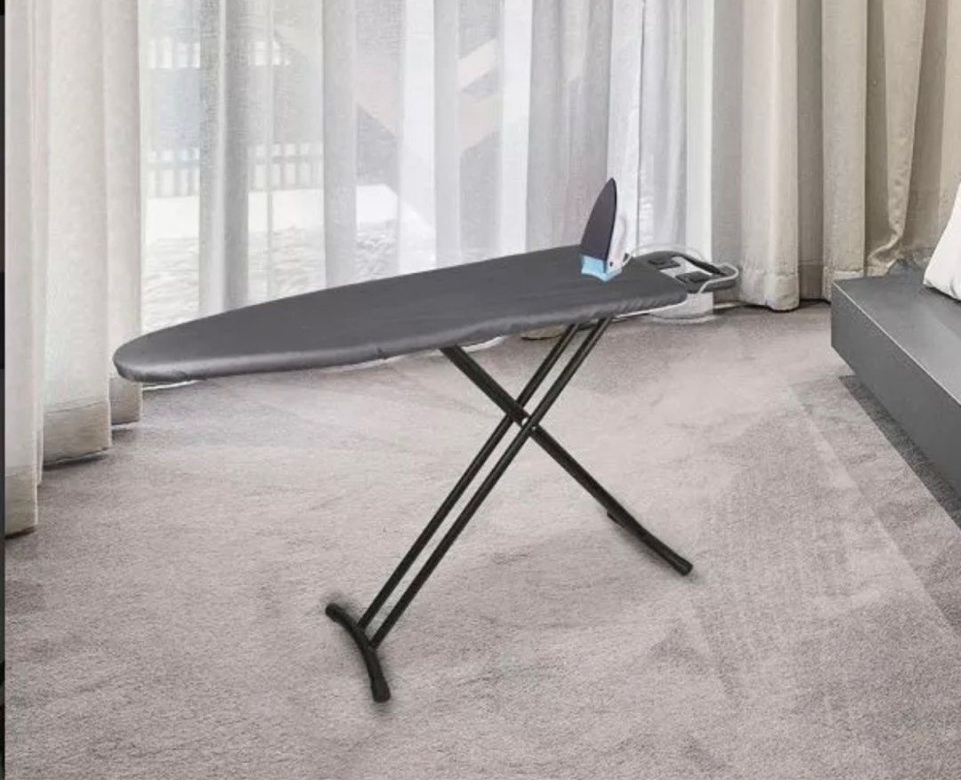 Extra Wide Heat Proof Adjustable Height Ironing Stand/Folding Ironing Board with Steam Iron Rest