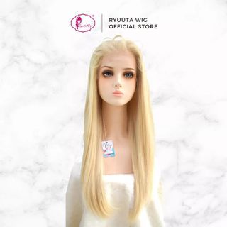 FREE parting Hair Wig Light Blonde 30inches Long Straight